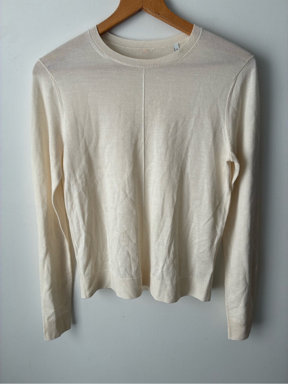St. John Pullover Women’s S Wool Silk Ivory Fine Gauge Knit Sweater